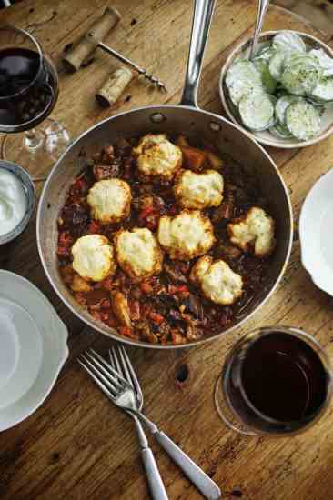 This Easy Beef Goulash Recipe with Dumplings is perfect for fall dinners as the temperature begins to cool down.